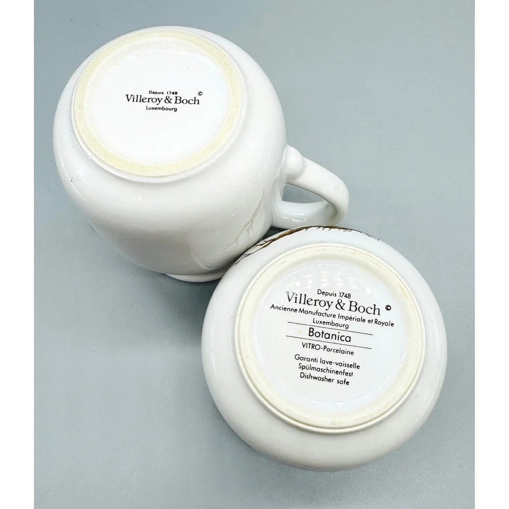 Villeroy Boch Creamer Sugar Set Botanica Oxalis Acetosella Convolvulus Jalapa